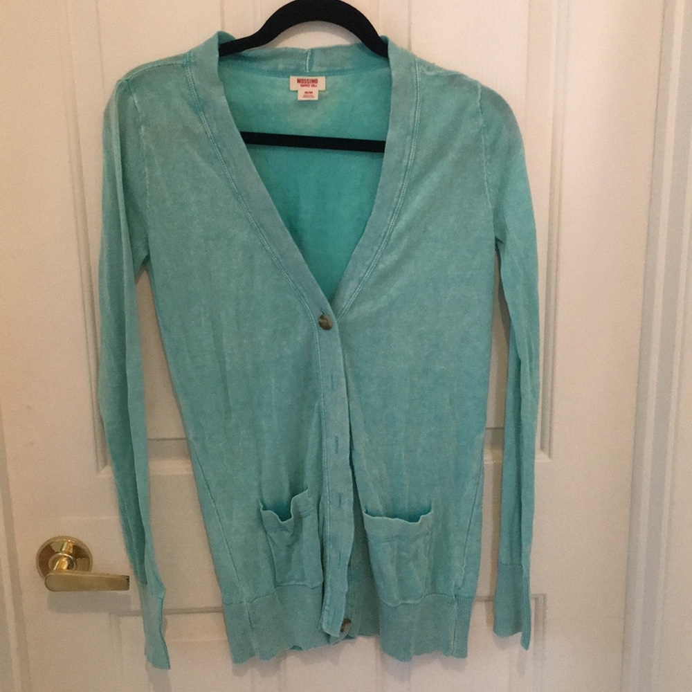 Light Blue Distressed Cardigan
